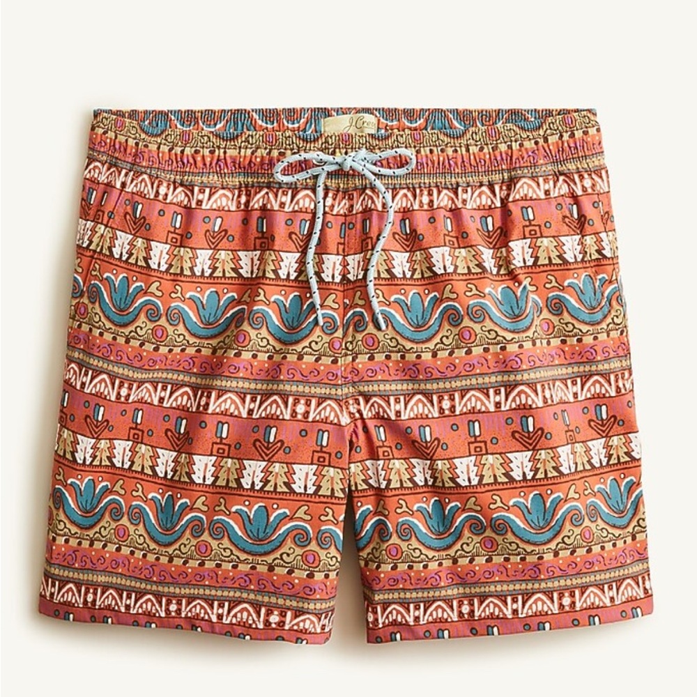 J Crew Men’s 6” Printed Swim Trunk